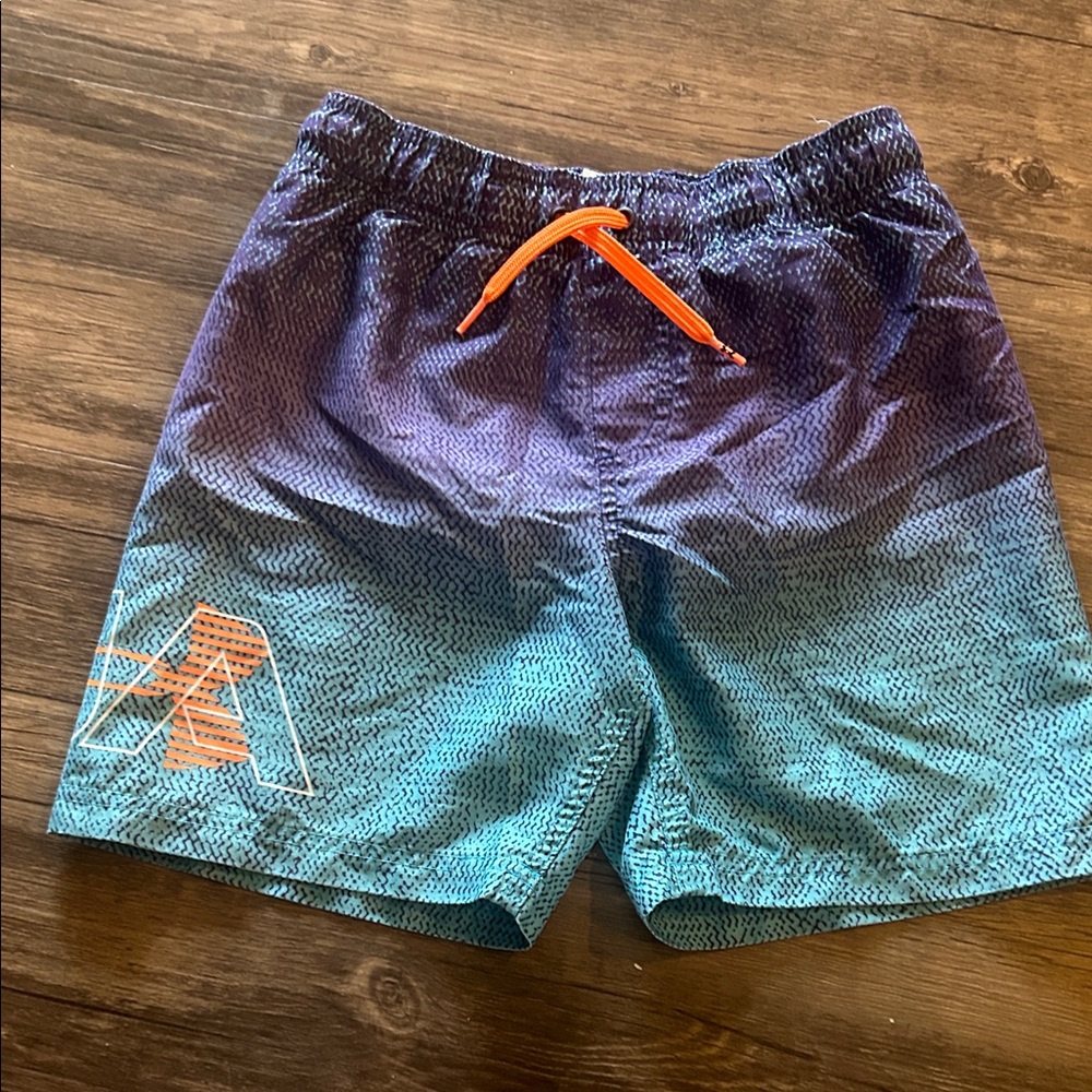 Under Armour Kids Gradient Swim Trunks - Blue and Purple